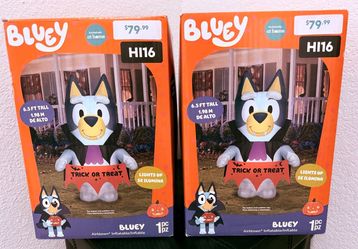 Halloween air blown inflatable Bluey light up 6.5 feet Trick or Treat at Home exclusive