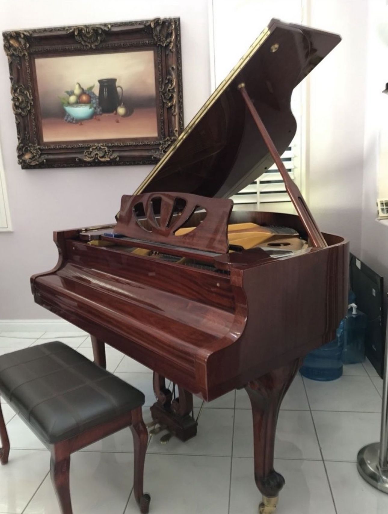 Steigerman 143 walnut baby grand piano