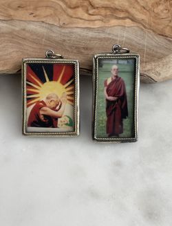 Pair Of Dalai Lama Pendants 