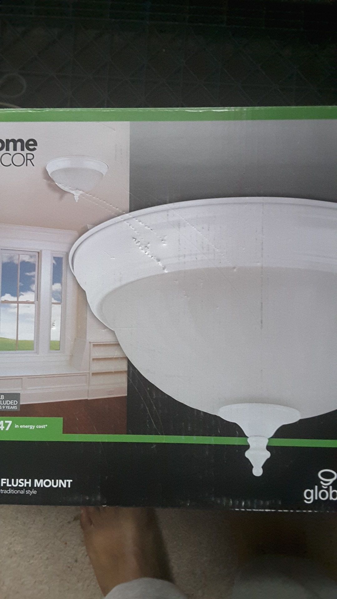 Home decor flush mount globe light fixture... comes with one light bulb