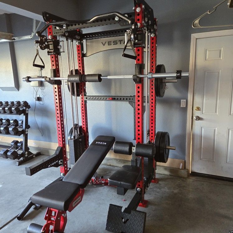 Vesta 2in1 Squat Rack | Functional Trainer | 400lb Weight Stack | Commercial Grade | Pulley |🔴Weights,Bar, & Bench Sold Separately 🔴FREE DELIVERY 🚚