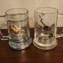 Set of 2 🦆 Vintage Princess House Geese and Avon Pheasant Beer Stein Mugs EUC $29
