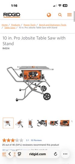 RIDGID Table Saw