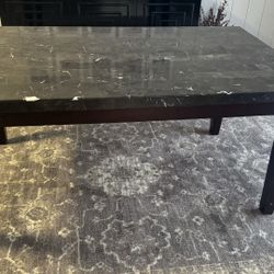 Marble Table With 4 Chairs & Bench