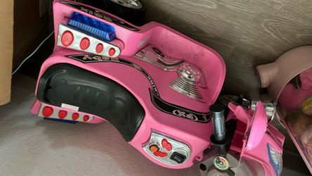 The pink electric motorcycle