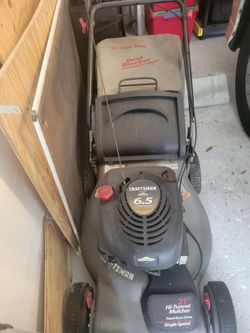 21" self propelled lawn mower with the bag