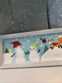 St.Nicholas Square “Snow Days” Rectangular Treat Tray