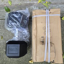 Brand New 100lb Rubber Hex Dumbbells 