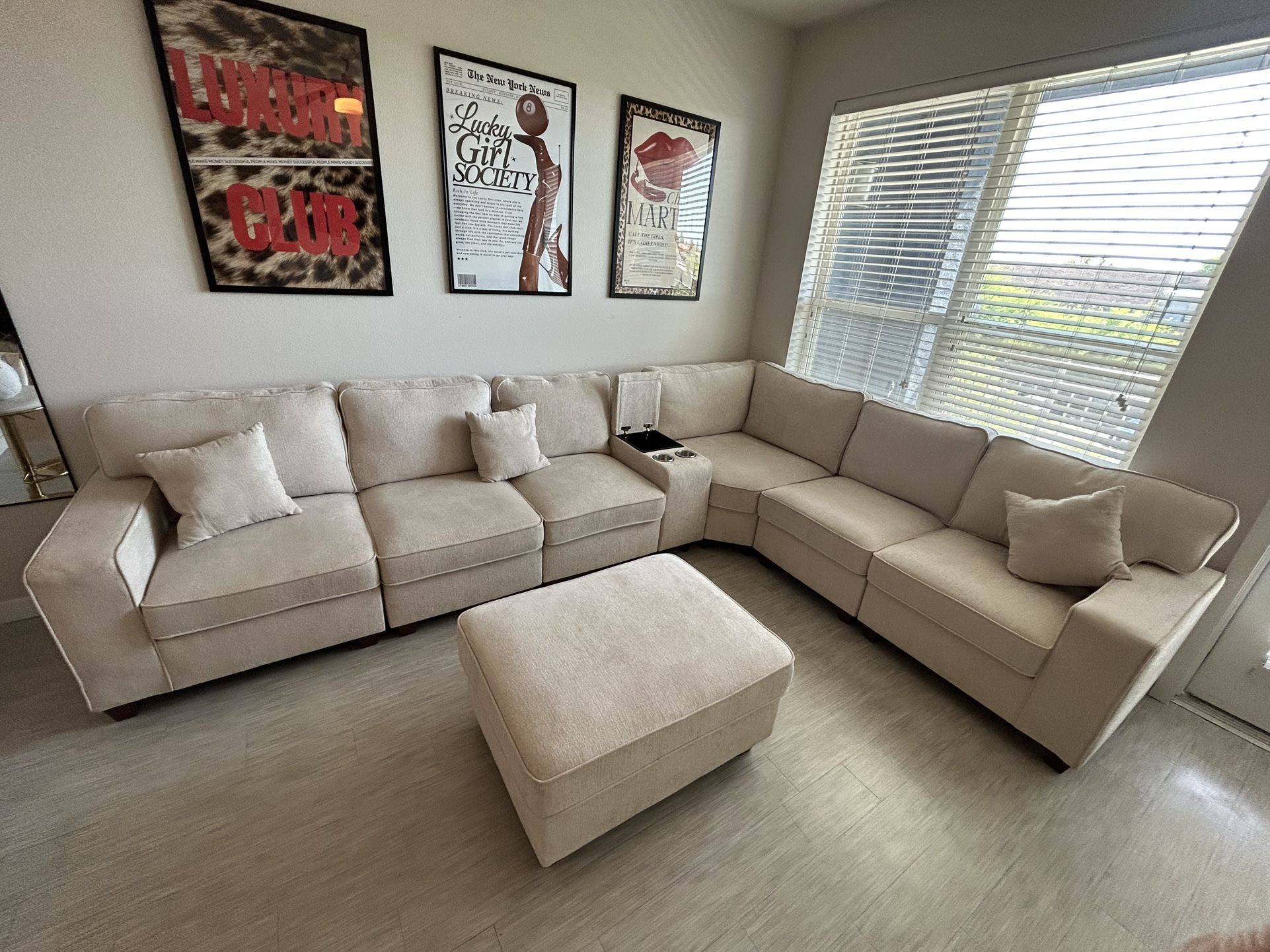 Beige Couch Sectional