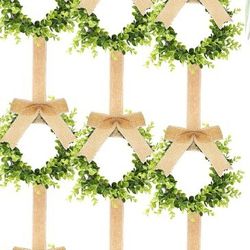 9  Pc Wreaths Mini  Hanging Wreaths Artificial Greenery 