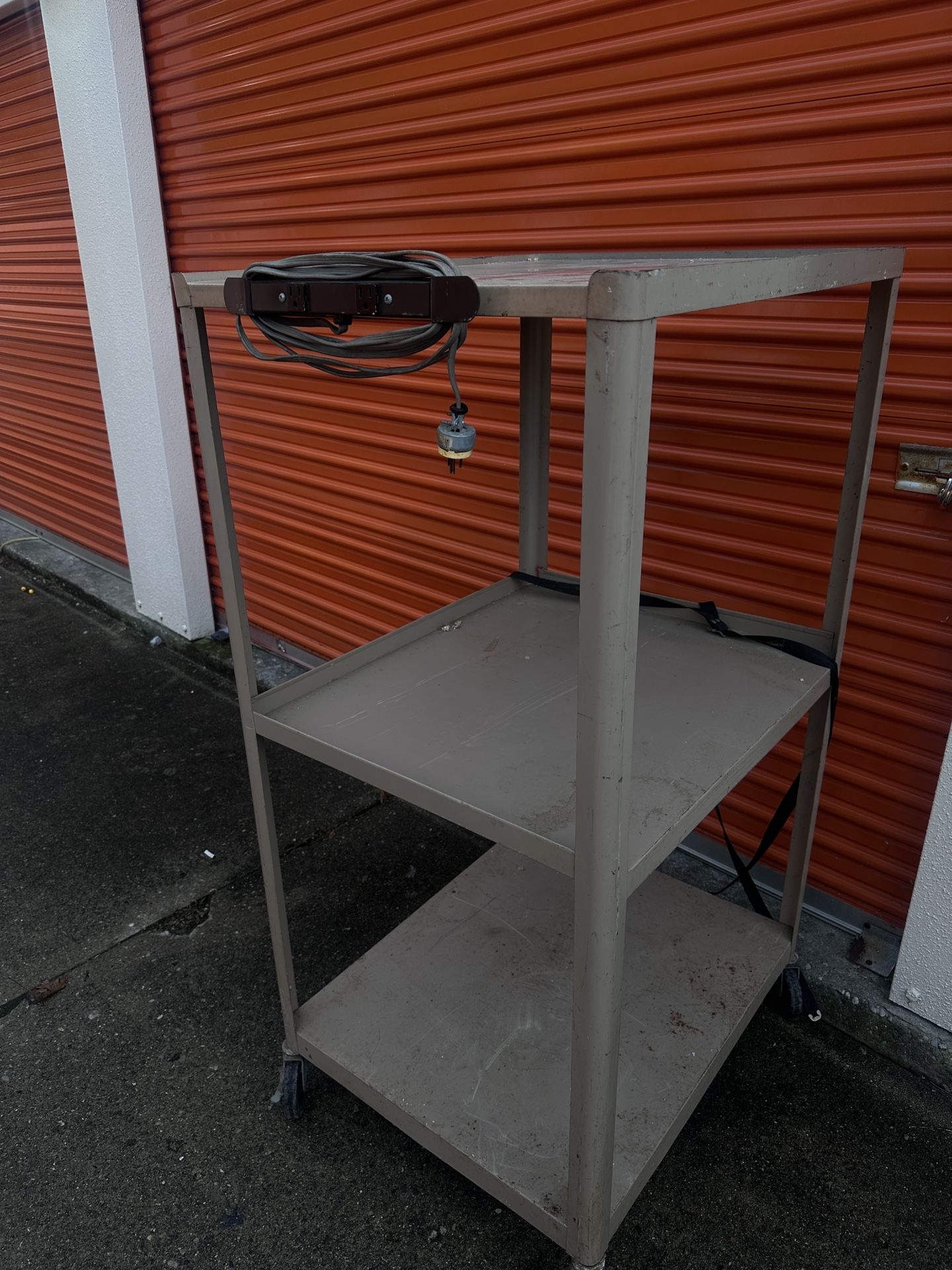 Old School Metal Roll Cart