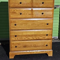 Vaughan-Bassett Wood Chest 5 Drawer (38"W x18"D x52"H) Sturdy and Heavy... $300