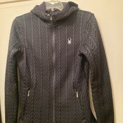 Spider Women Knit Jacket Size M  Black Very Good Condition 