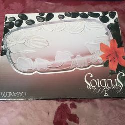 Crystal clear studios "Casandra" 14" x 10" Oblong platter new