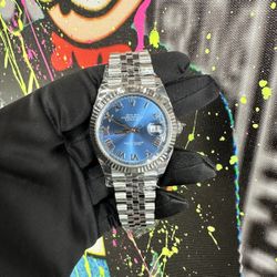 2024 Rolex Datejust Blue Smooth Bezel Jubilee Bracelet 🥶 