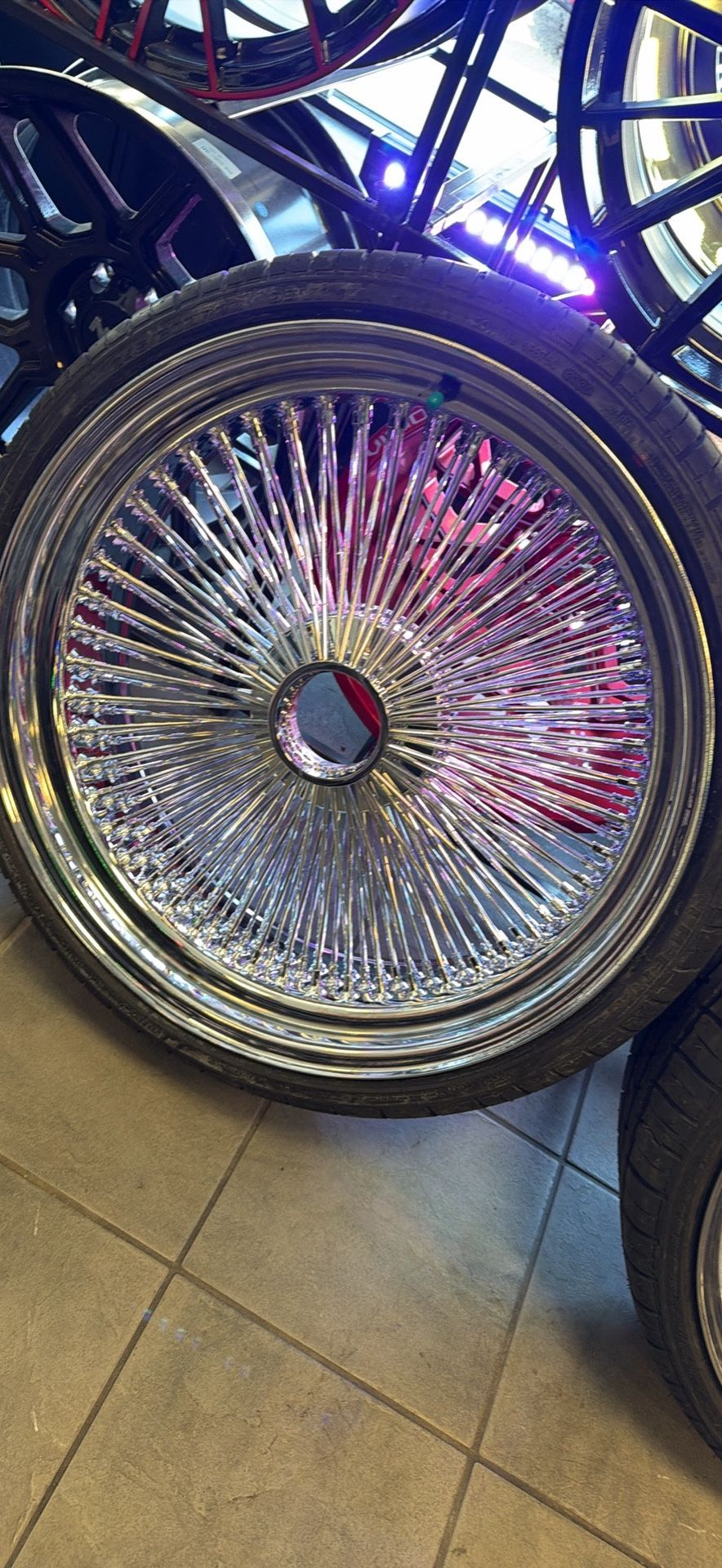 22” Wire Wheels New With Tires All Season 