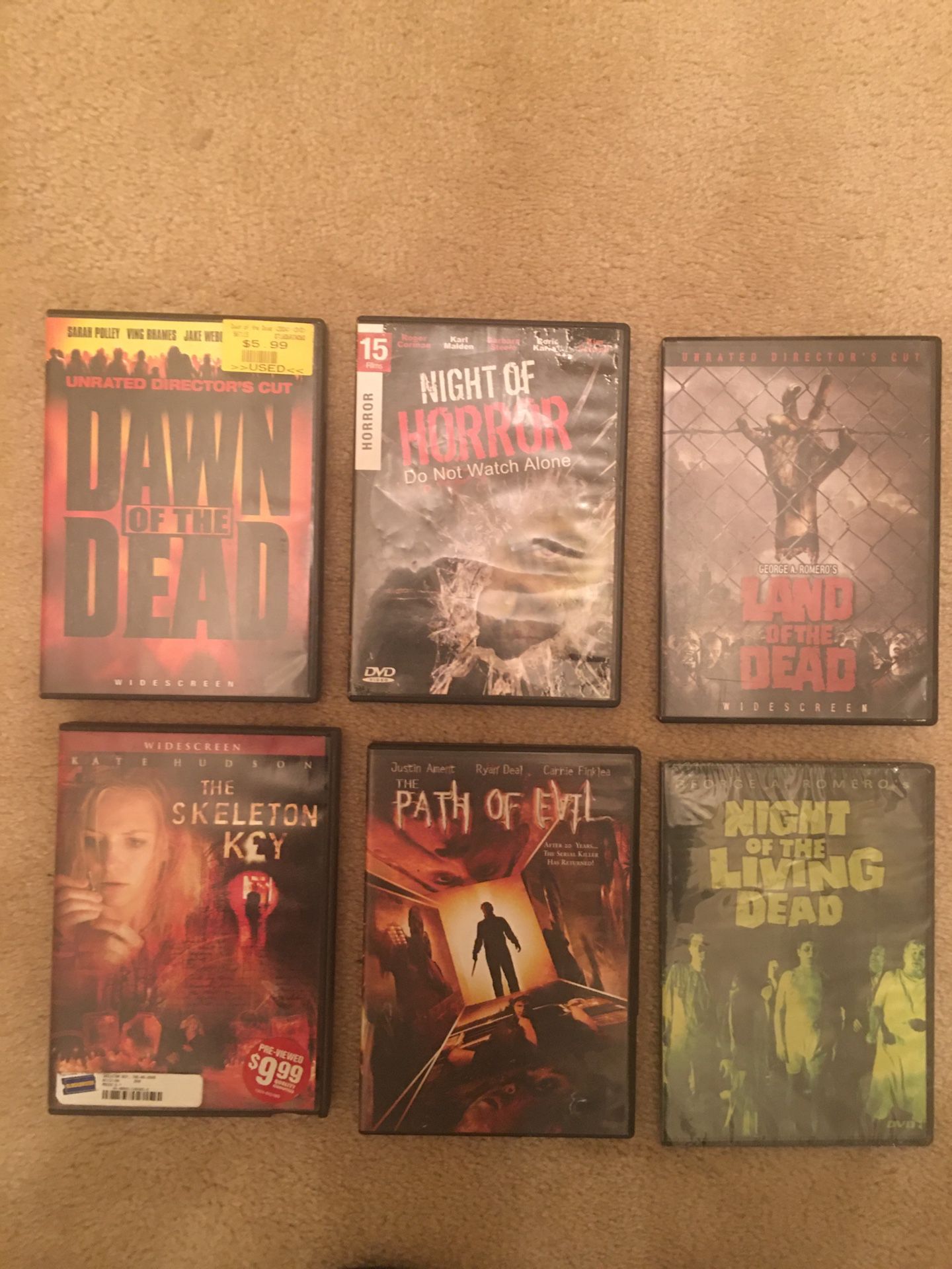 Horror movie dvds collection