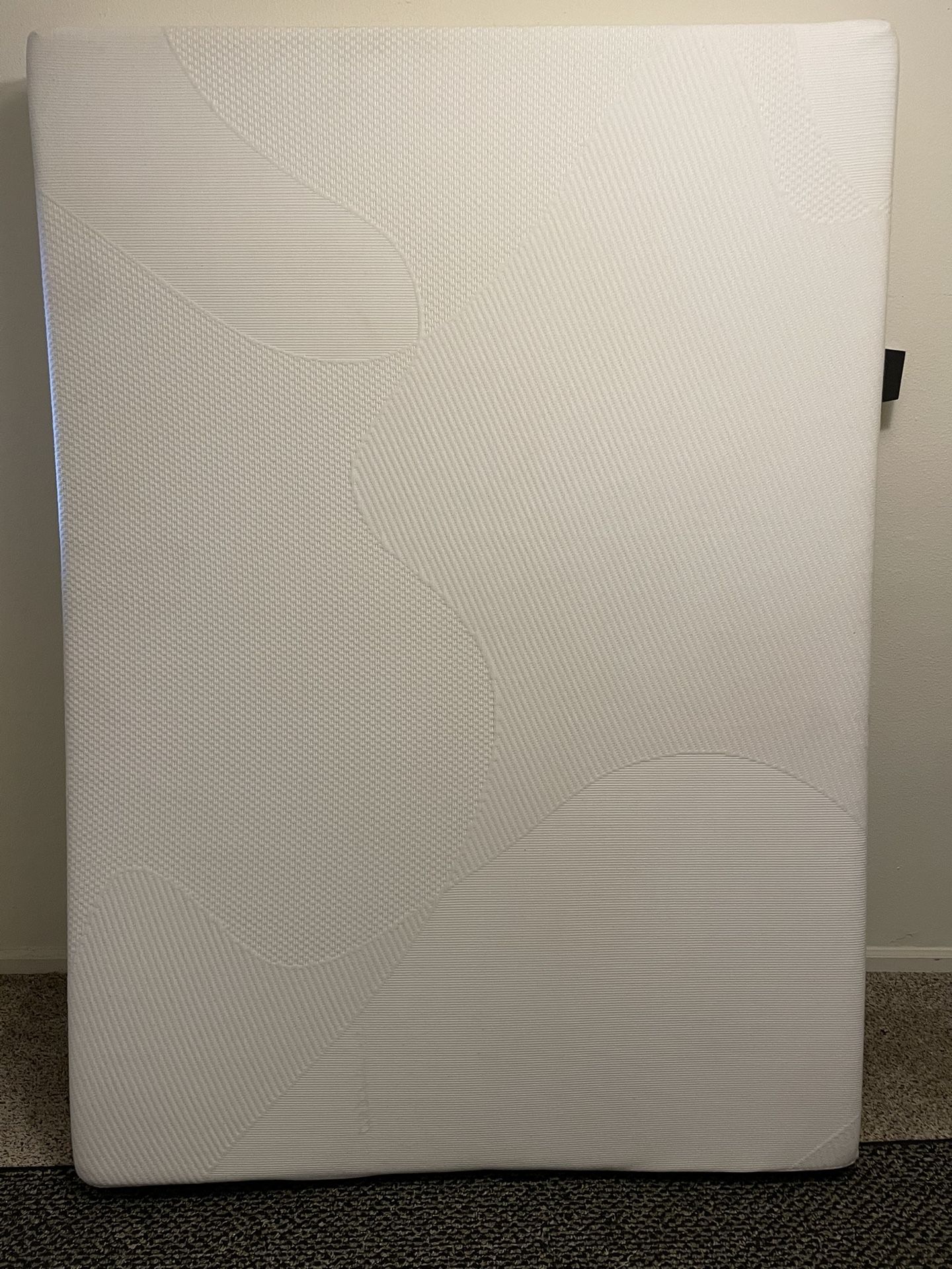 Full Size Gray Upholstery Bed Frame w/ 8 Inch Memory Foam Mattress and