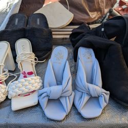 Two Brand New Shoes And A Black Long Boot In Very Good Condition