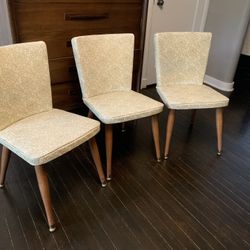 RARE Vintage MCM Mid Century Modern Vinyl Chairs