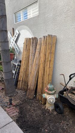 Used Bamboo Fence Screening – 18+ Feet