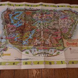 Vintage 1964 Map Of Disneyland