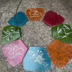 1968 United Airlines, Hawaii Travel Display, Large Acrylic, Surfer, Hula, Girl, Etc.