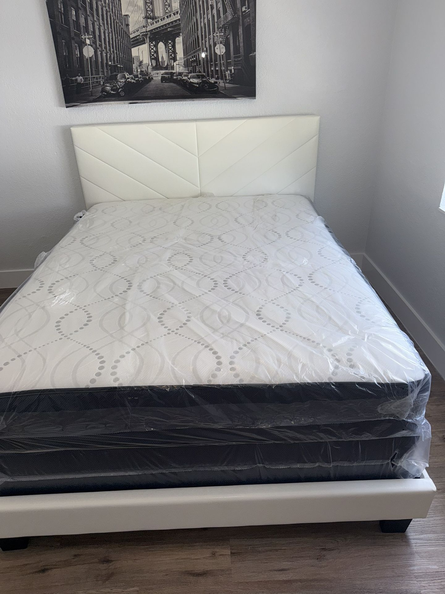 Queen Size Bed Frame With Mattress And All New Furniture And Free Delivery. Free Installation too