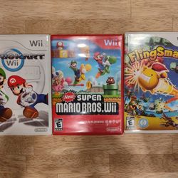 New Super Mario Bros Wii, Mario Kart Wii And FlingSmash 
