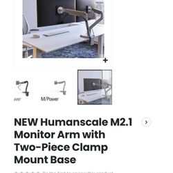 Human scale Dual Monitor arm