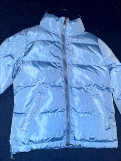 Dior Puffer Jacket Baby Blue Monogram kids