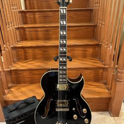 Glen Burton Hollow Body Electric Guitar (Mint) W/ Silvertone Guitar Amp