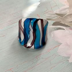 Murano Glass Ring, Size 7