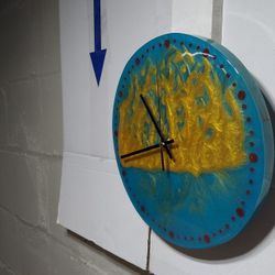 Epoxy Resin Wood Clock Hand Made Echo A Mano 