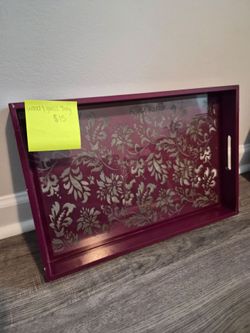Wood & Glass Tray