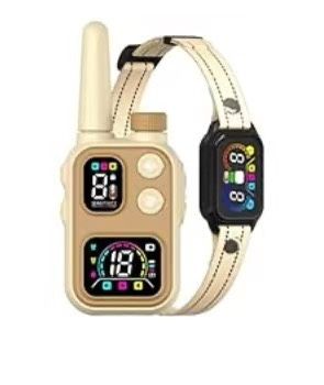 2 in 1 Dog Shock & Bark Collar（gold）