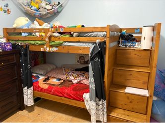 Bunk bed with storage steps