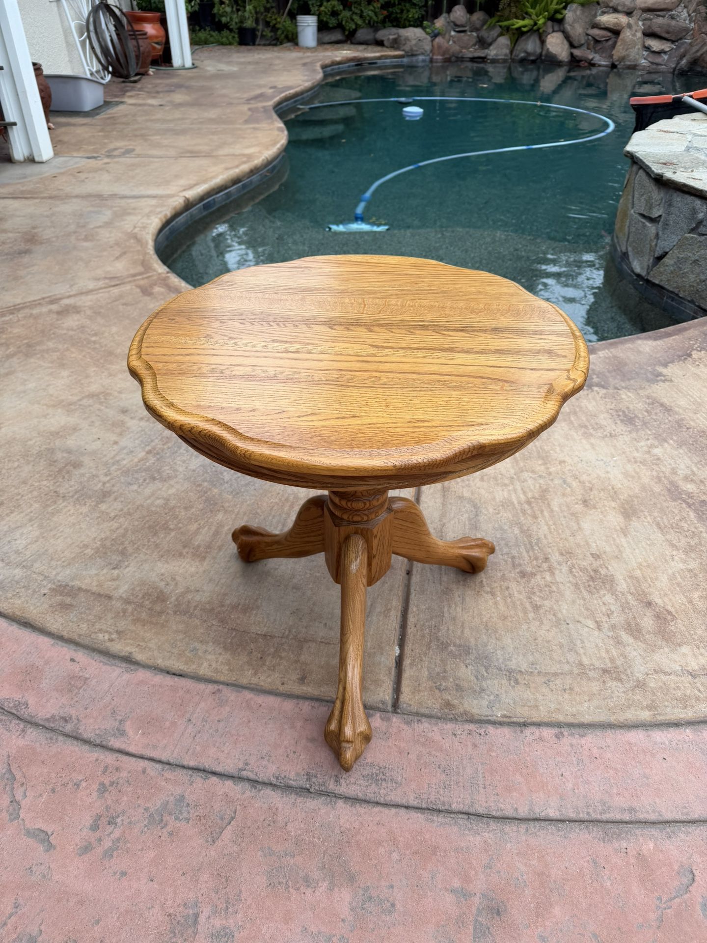 Oak Wood Accent Table