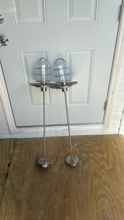 Industrial Cage Floor Lamps – Set of 2