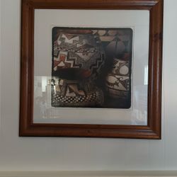Pottery Print With Mat And Professional Wood Frame Via 