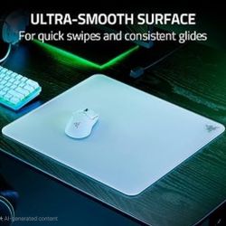 White Tempered Glass Gaming Mouse Mat