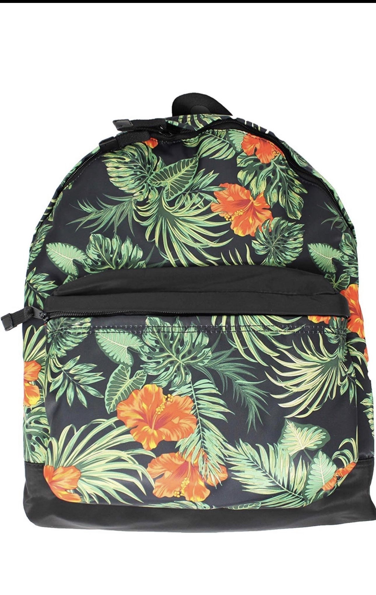 Mens Floral Print Backpack - Original Use Black, One Size