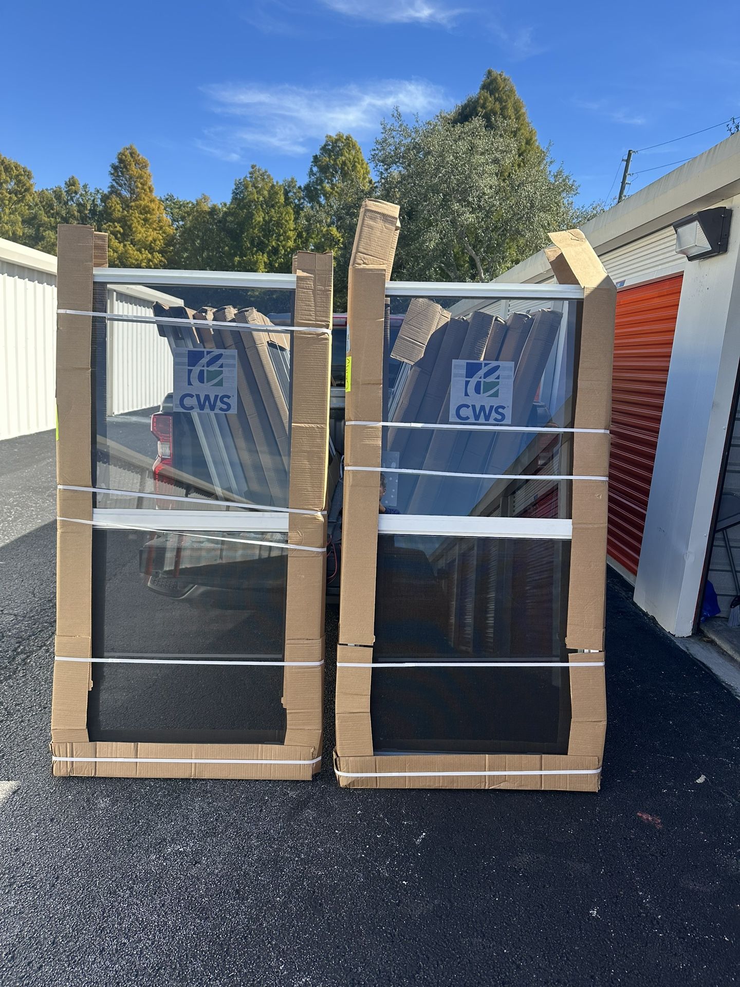 CWS impact aluminum windows 36x70.5 $330 each 