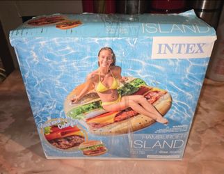 Intex Hamburger Island Inflatable Pool Float