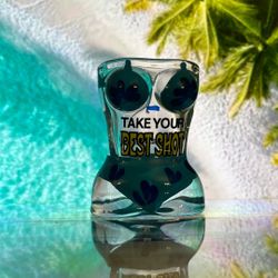Light and Navy blue Bikini shot glass