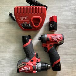 Milwaukee M12 Fuel Impact Driver And Hammer Drill