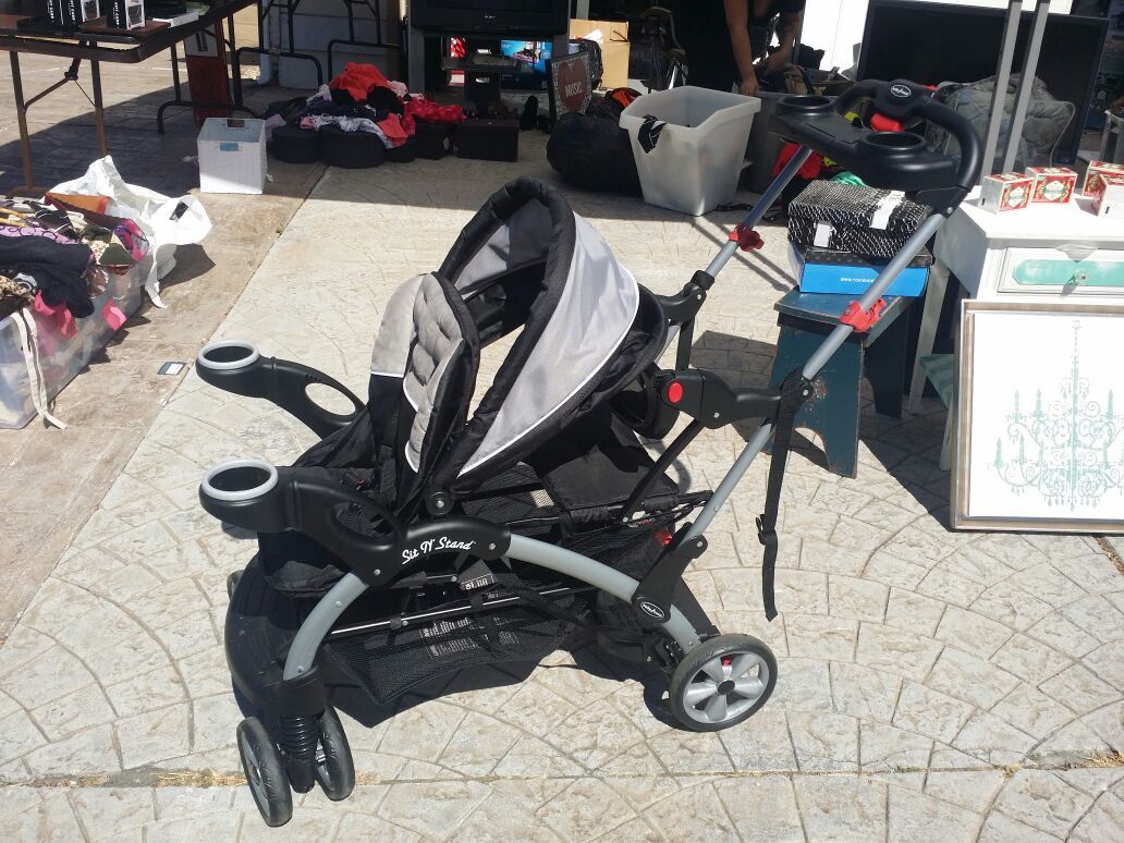Sit and stand double stroller