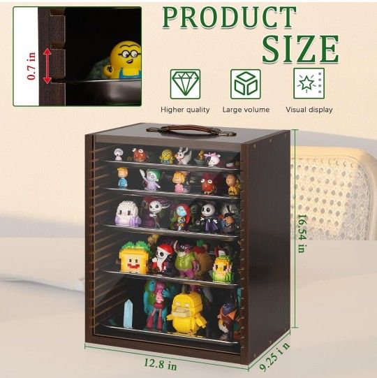 Miniature Display Case Display Shelf for Collectibles Display Cases for Collectibles Miniatures Storage Case for Mini Action Figures Collection.