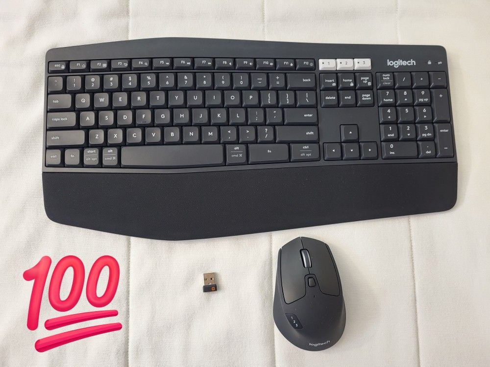 Logitech MK850 Performance Wireless Keyboard and M720 Triathlon Mouse Combo USB Bluetooth, Pair up to 3 device