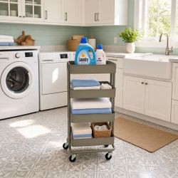 New 3-Tier Rolling Storage Cart with Wheels